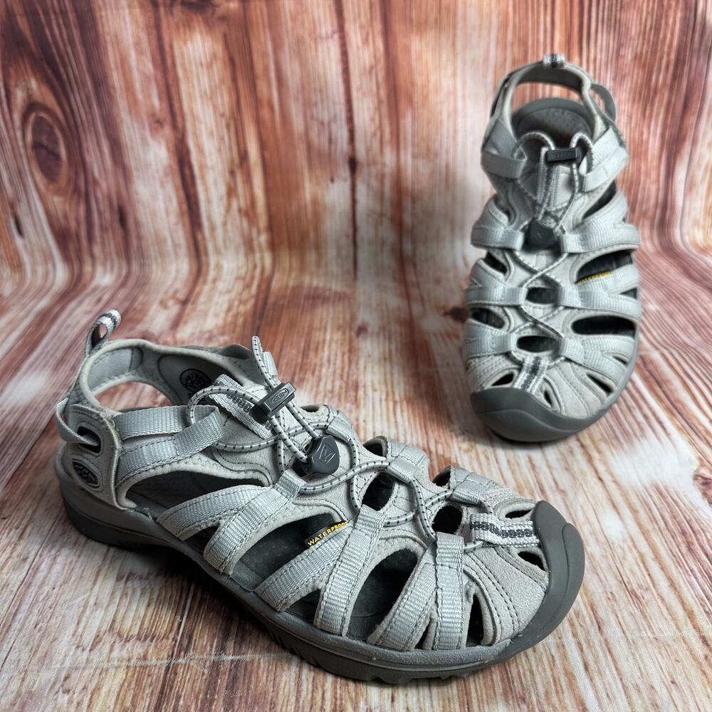 Keen WHISPER Womens Size 7.5 Gray Sport Hiking Walking Closed Toe Sandals Shoes